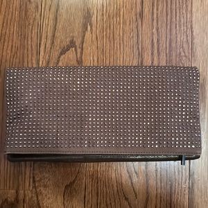 Gold & Mauve folded clutch